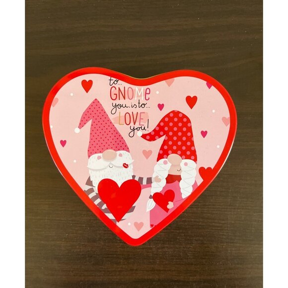 10 For $5 Valentine's Day Heart Shaped Empty Tin "To Gnome You Is To Love You!" - Picture 1 of 3